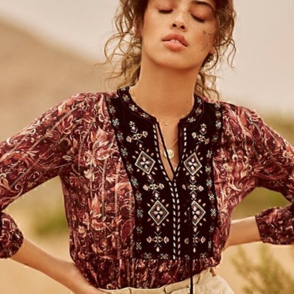 Anthropologie Glenda Lace Blouse NWT Size S